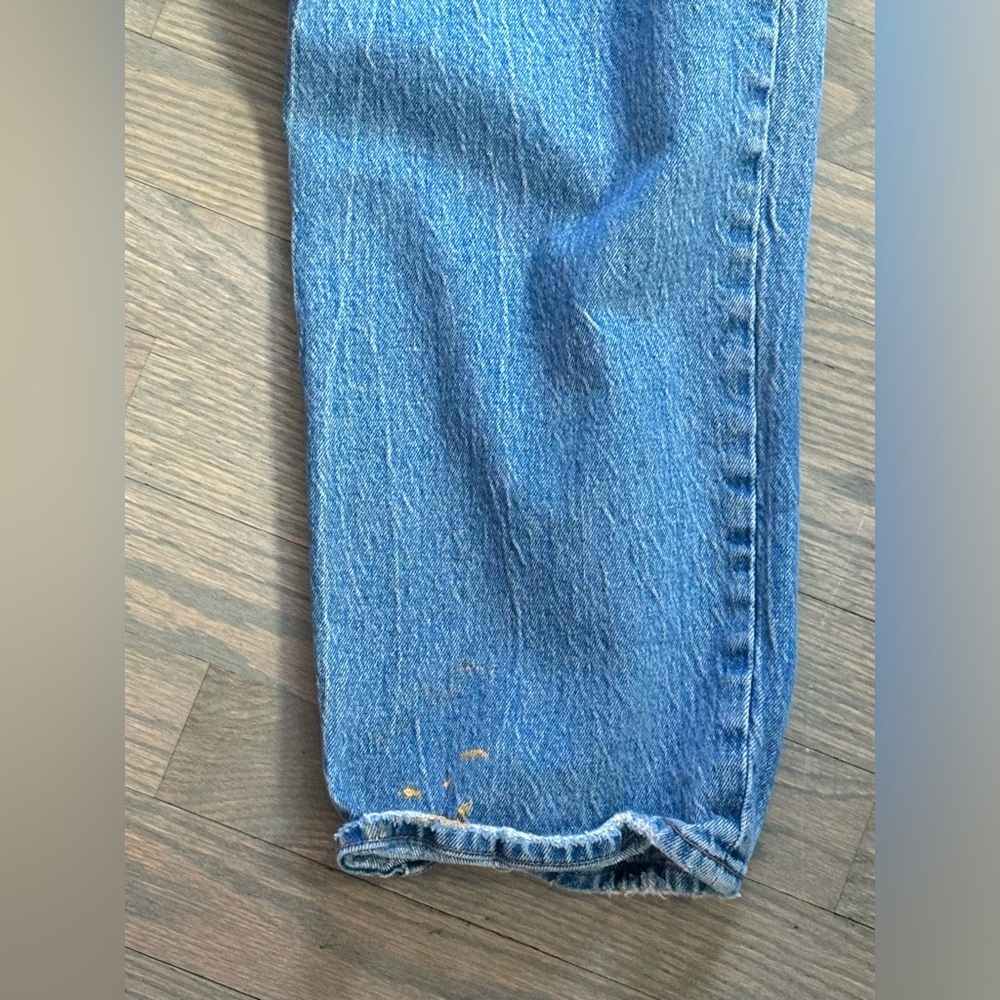 Abercrombie & Fitch 90s Straight High Rise Distressed Jeans Women’s size 16S - Picture 5 of 6